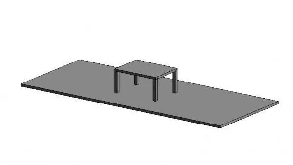 Parametric Rectangular Simple Table -Surface Based — preview 1, by M. Yousefi (RevitCity, CC0)