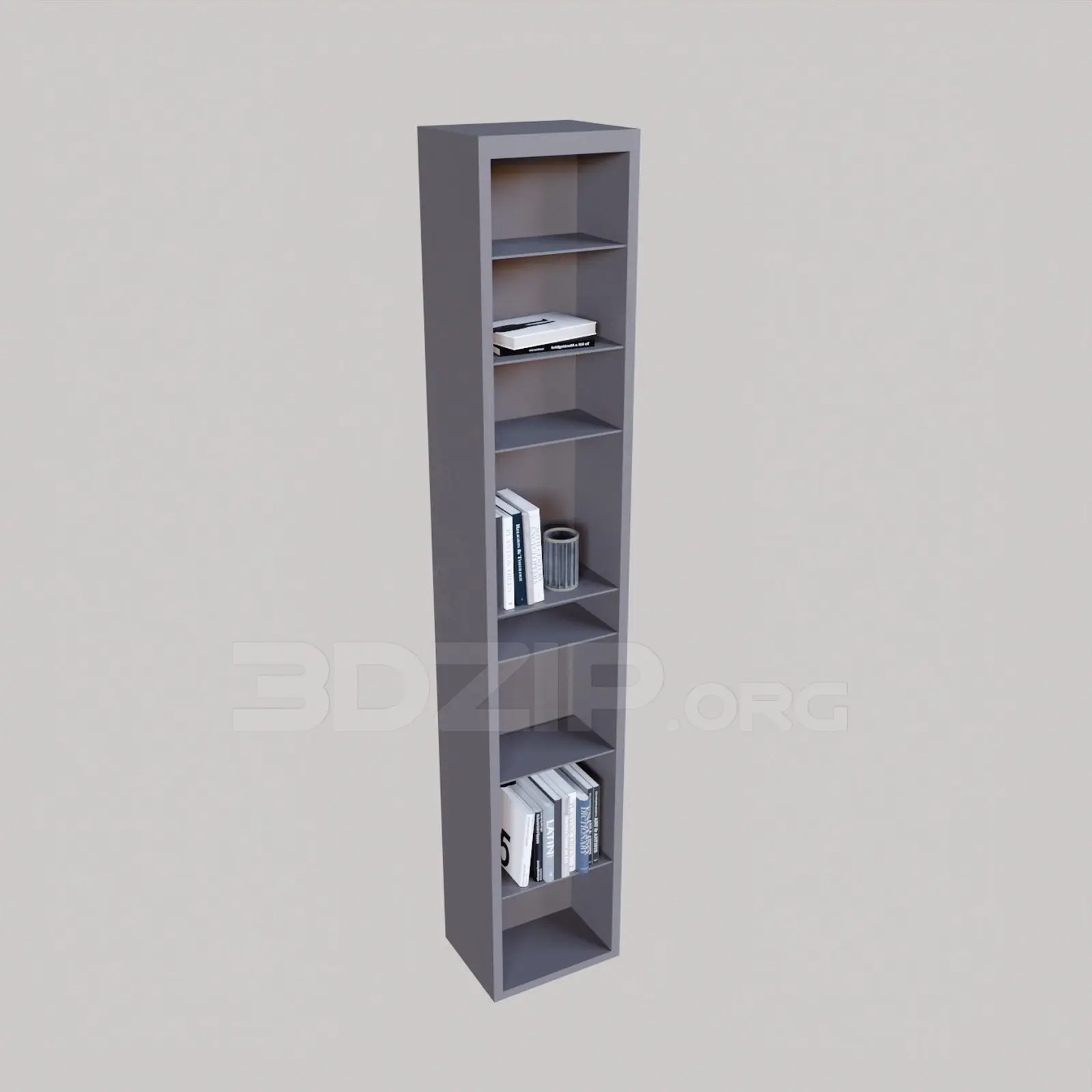 Bookcase — preview 1, by Kha Vi (3dzip, CC0)