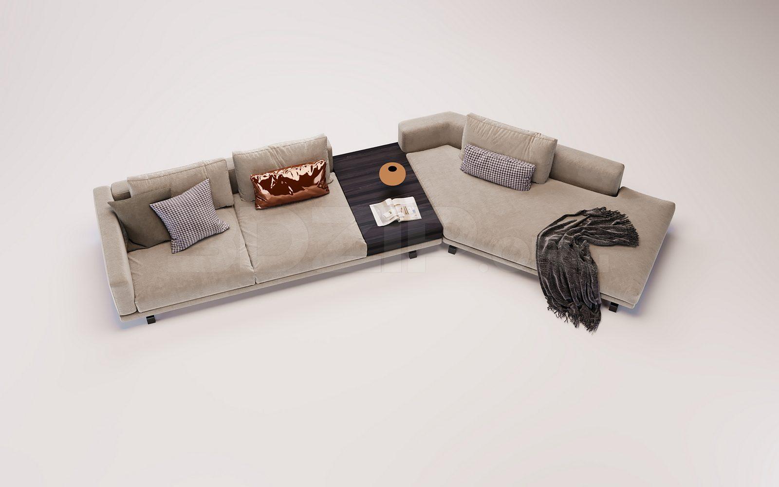 Sofa 3D Model for Interior Projects — preview 1 (3dzip)
