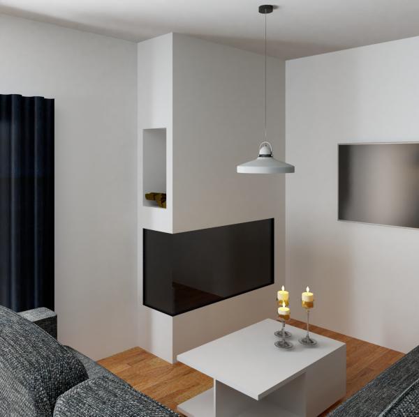 Modern fireplace