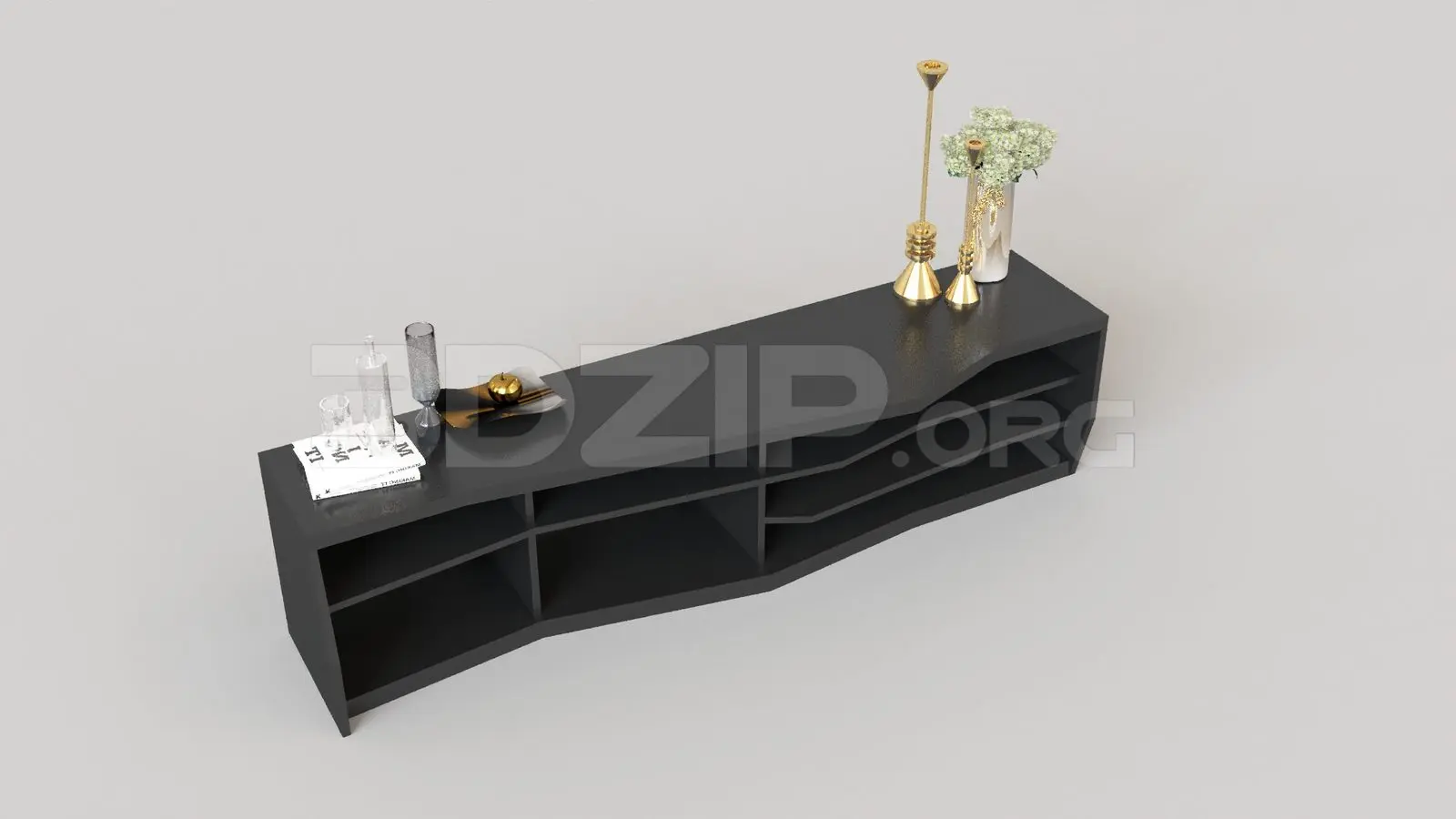 TV Cabinet — preview 1 (3dzip, CC0)