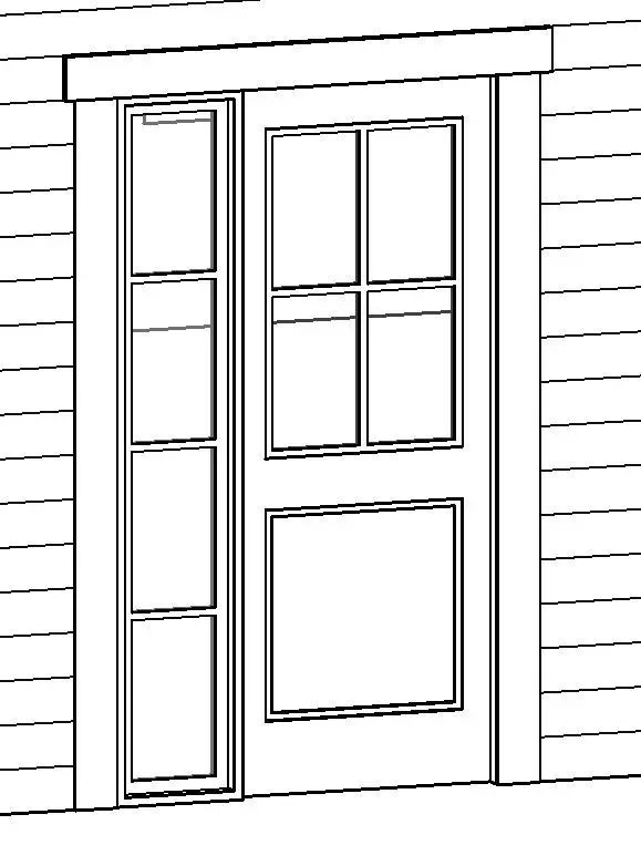 Door With Sidelight and Adjustable Swing