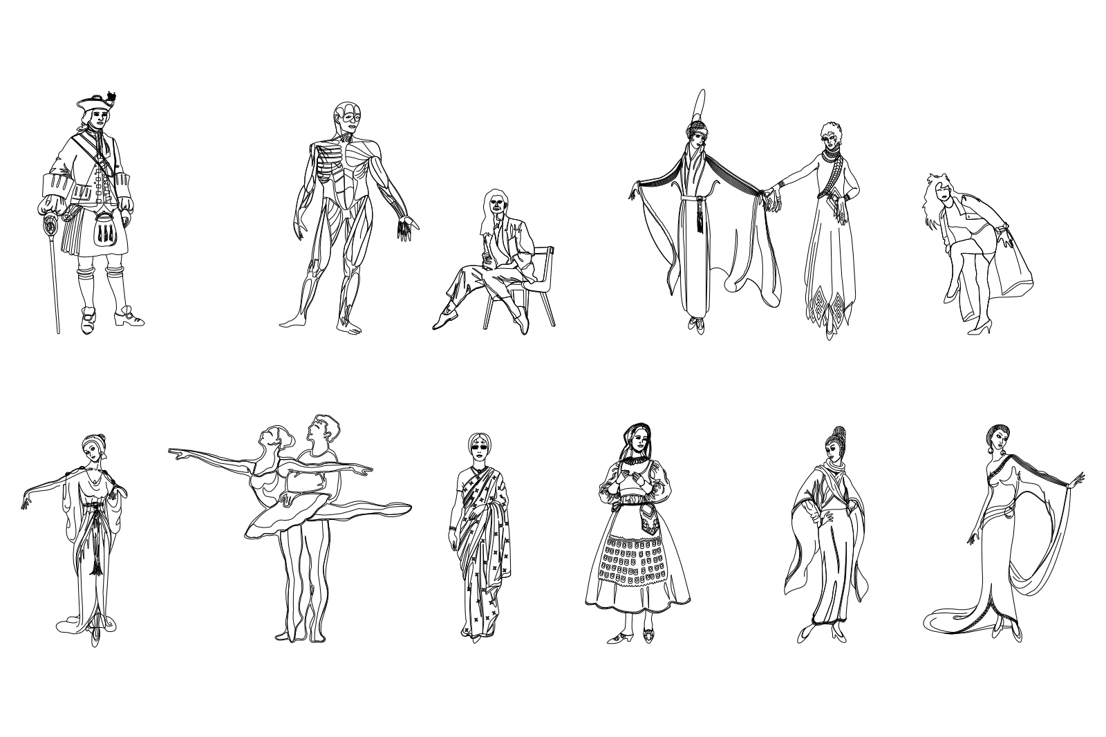 People in national dress