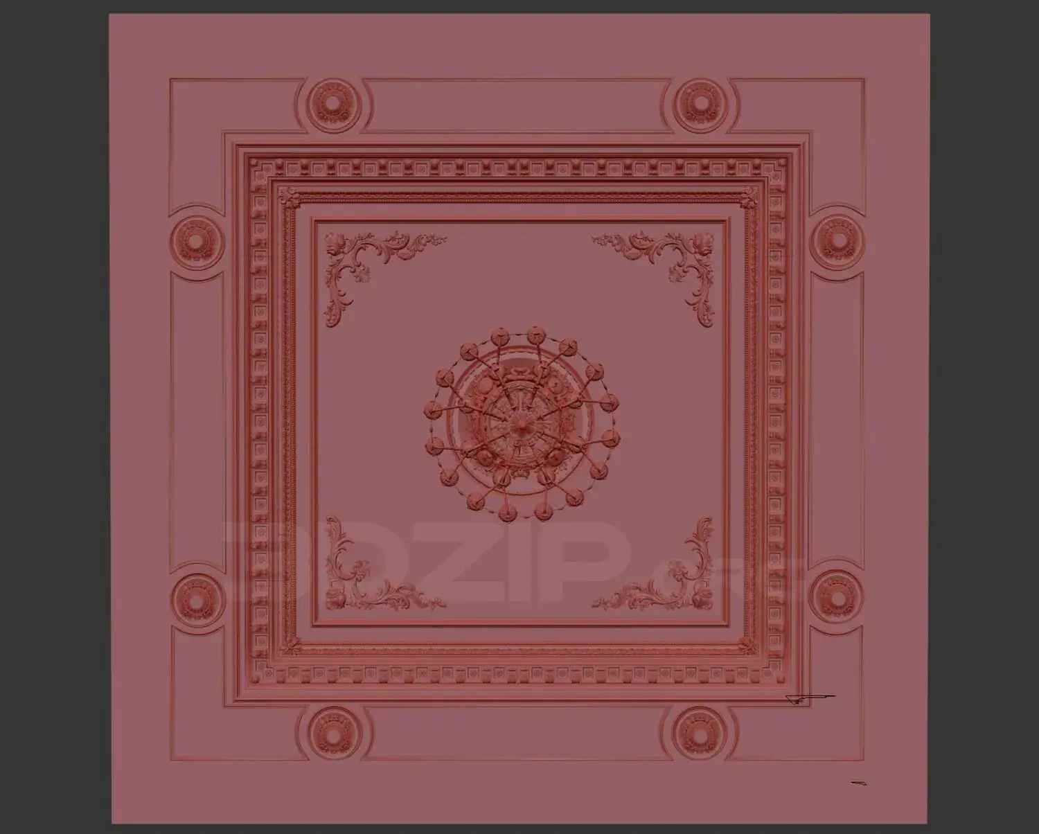 Neoclassical plaster ceiling Model 192