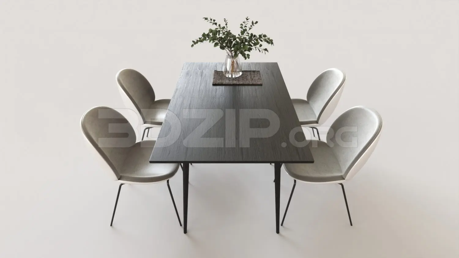 Dining Table And Chair — preview 1 (3dzip, CC0)