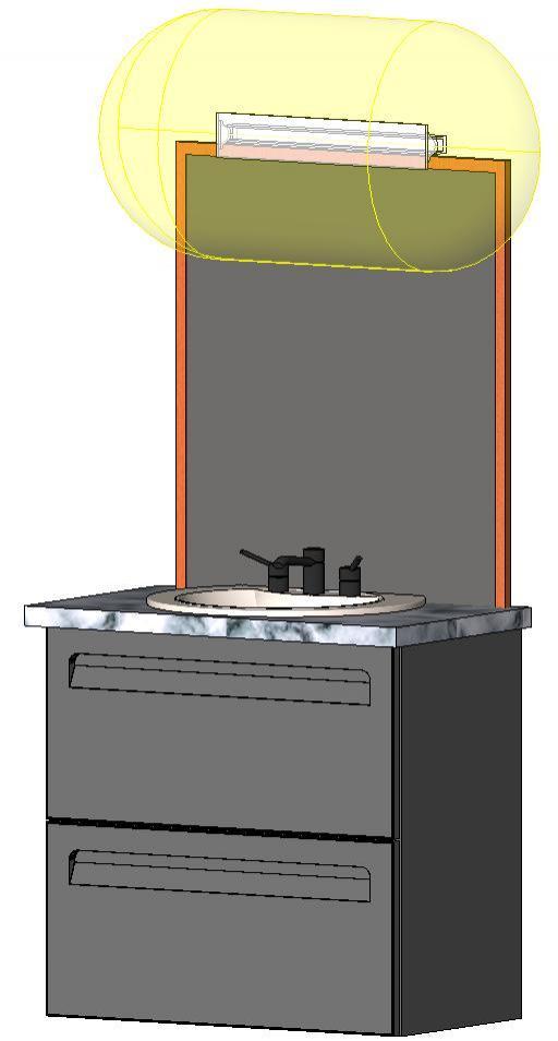Lavatory Sink and Base Cabinet with mirror