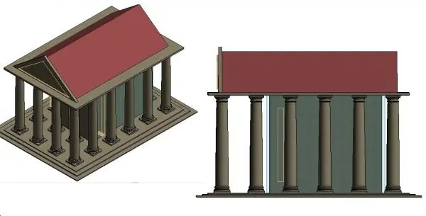 Doric Temple with 4x6 column grid — preview 1, by TudorIonascu (RevitCity, CC0)