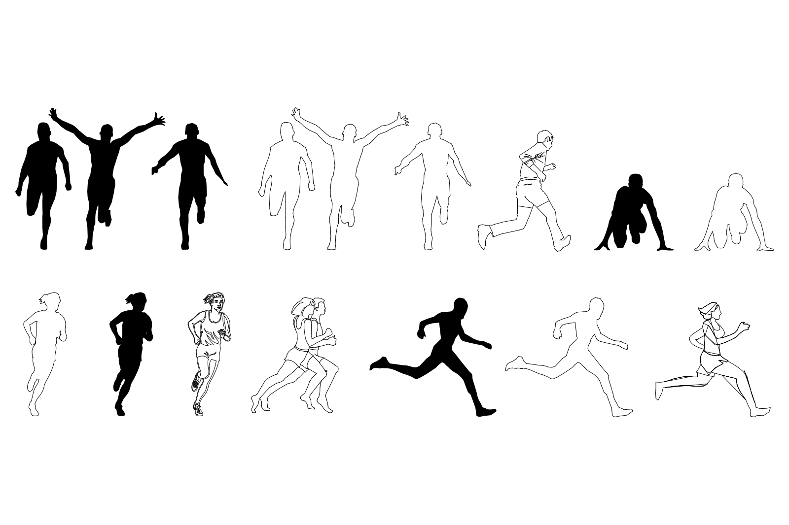People running