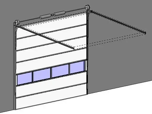 Clopay Commercial Sectional Overhead Garage Door - Model 520S — preview 1, by Clopay Building Products (RevitCity, CC0)