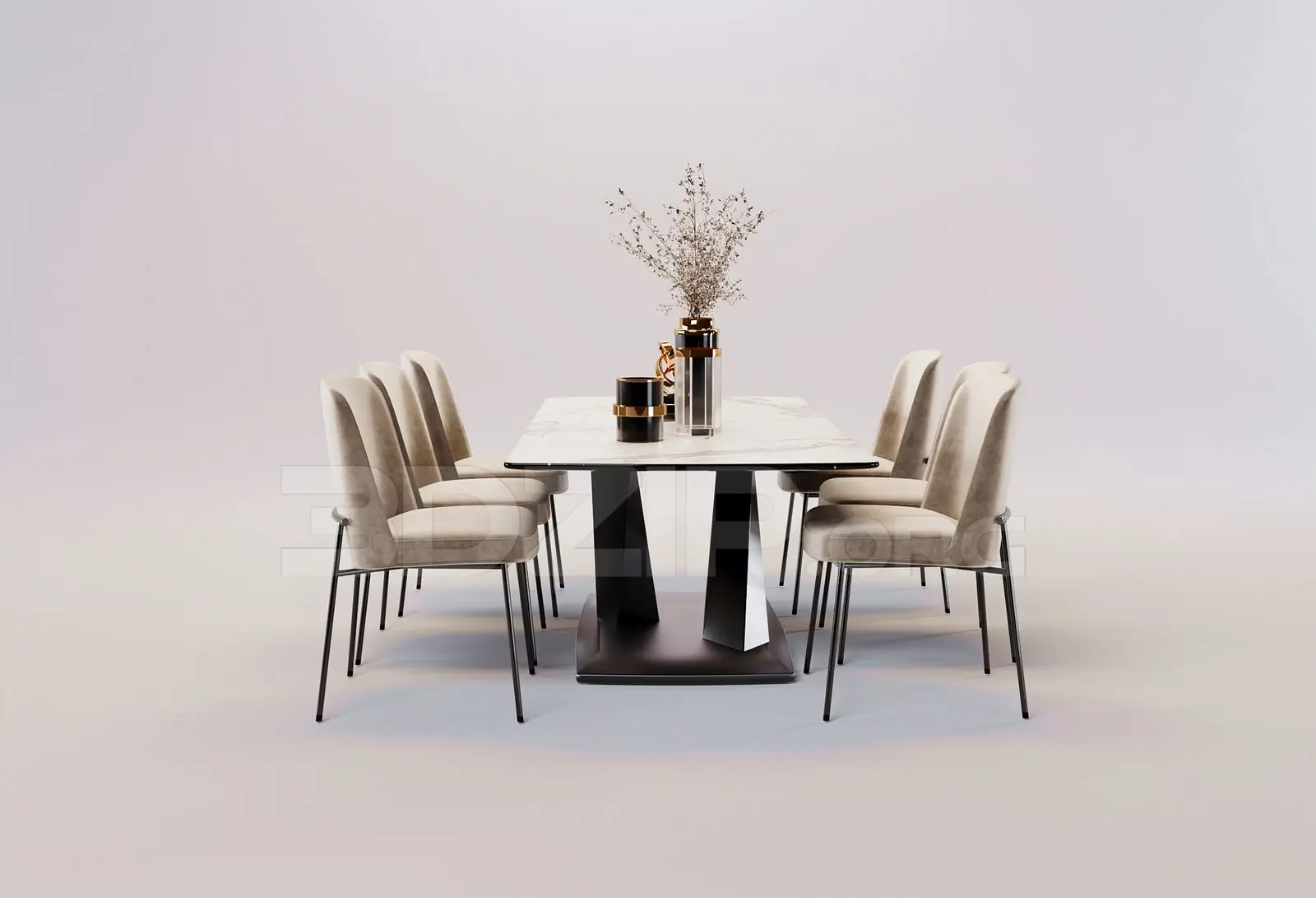 Dining Table And Chair — preview 1 (3dzip)