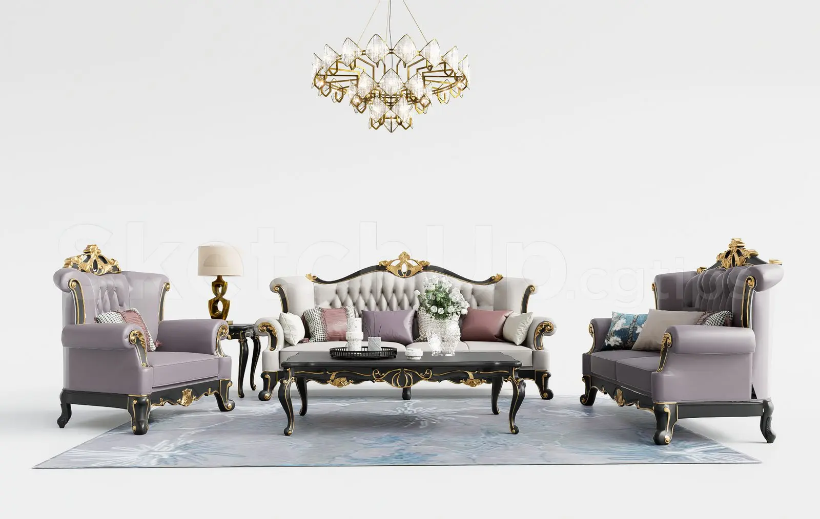 Neoclassical Sofa — preview 1 (cgtips)