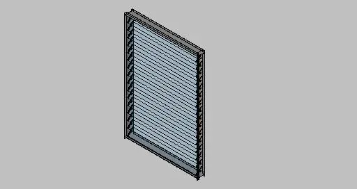 Ventana de celosia de vidrio de un cuerpo