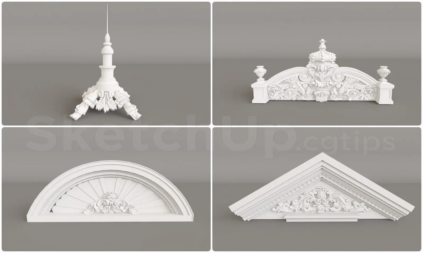 Neoclassical Roof Cap — preview 1 (cgtips, CC0)