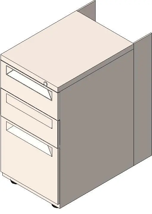 HermanMiller_TuFiling_LV150_V-PullSupportPedestal — preview 1, by Herman Miller (RevitCity, CC0)