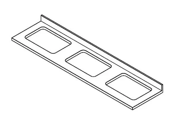 Bench Top - 3 Square holes