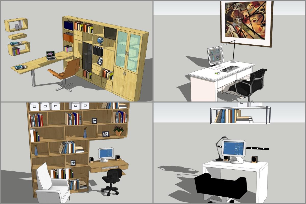Combo Study Modern Desk