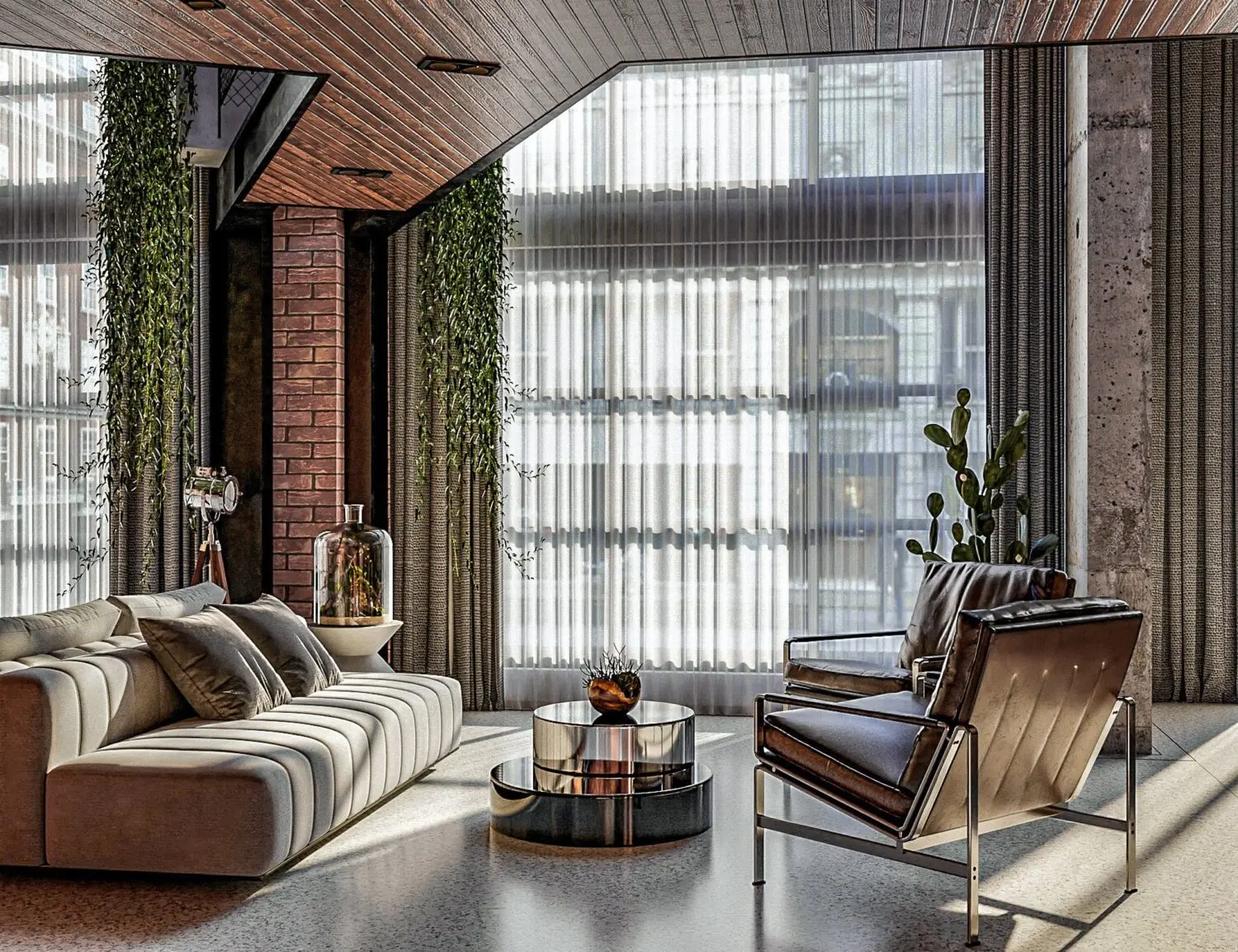 Interior Living Room – Kitchen