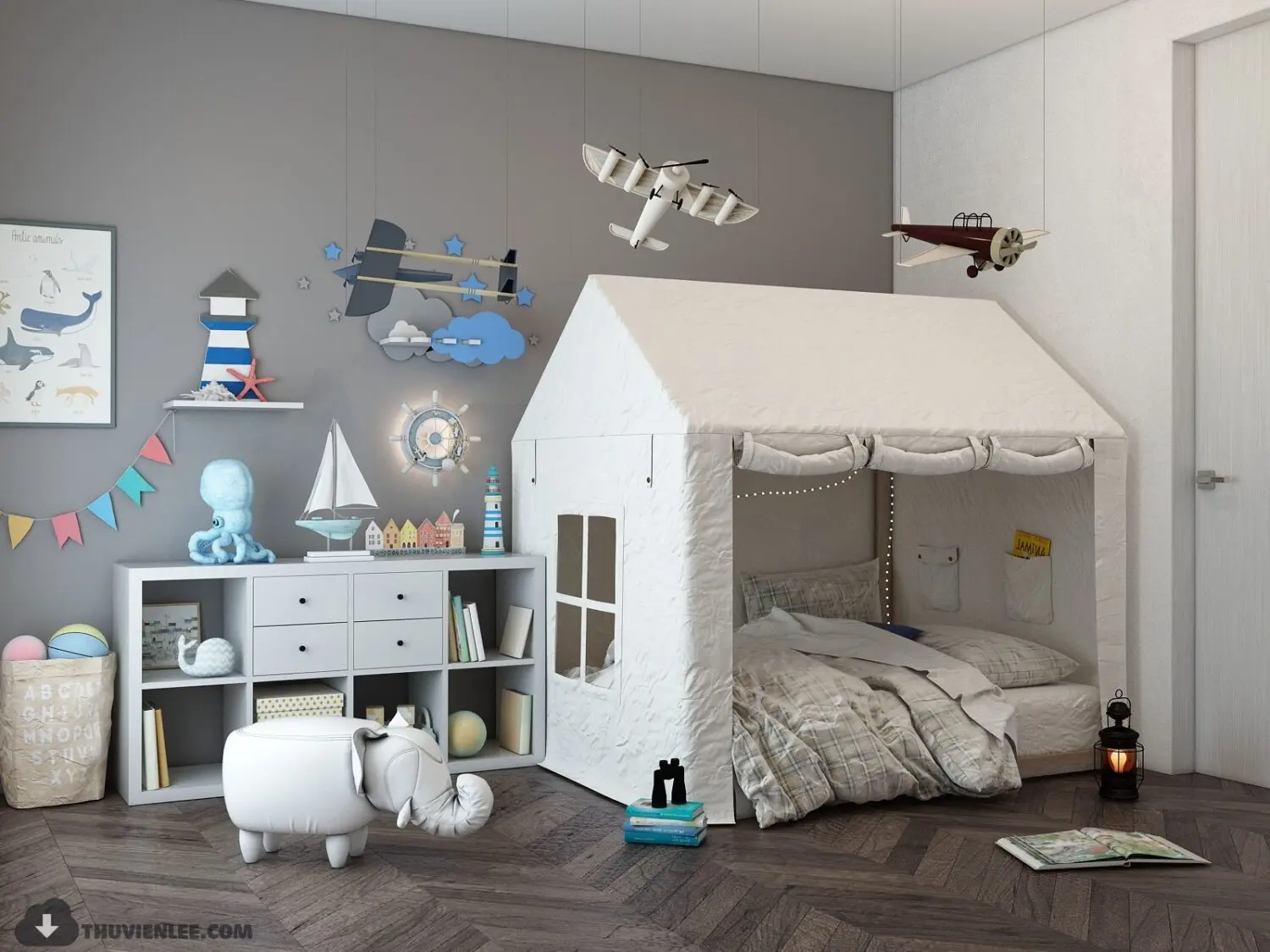 Child Bed — preview 1, by Huy Hieu Lee (3dzip)