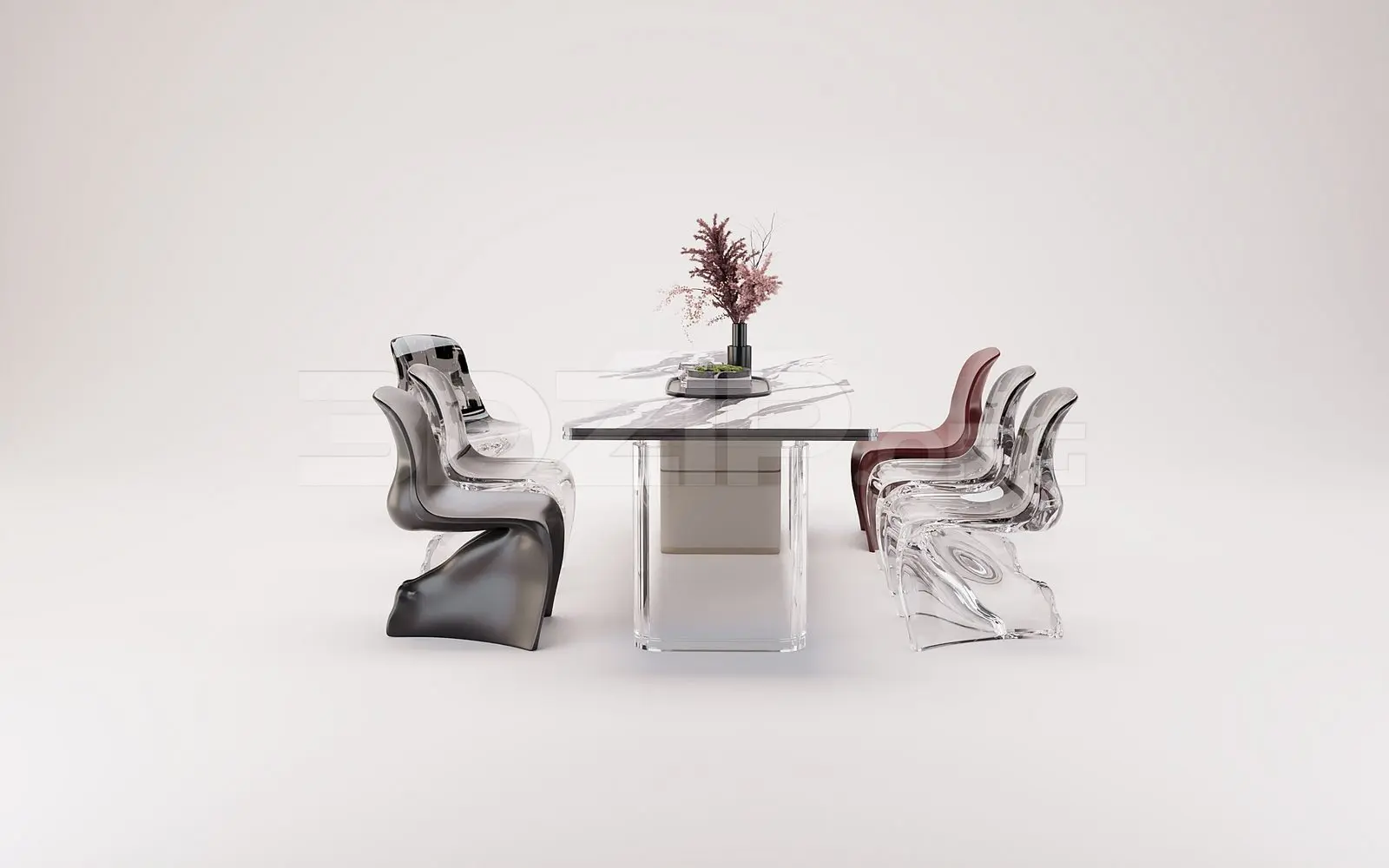 Dining Table And Chair — preview 1 (3dzip)