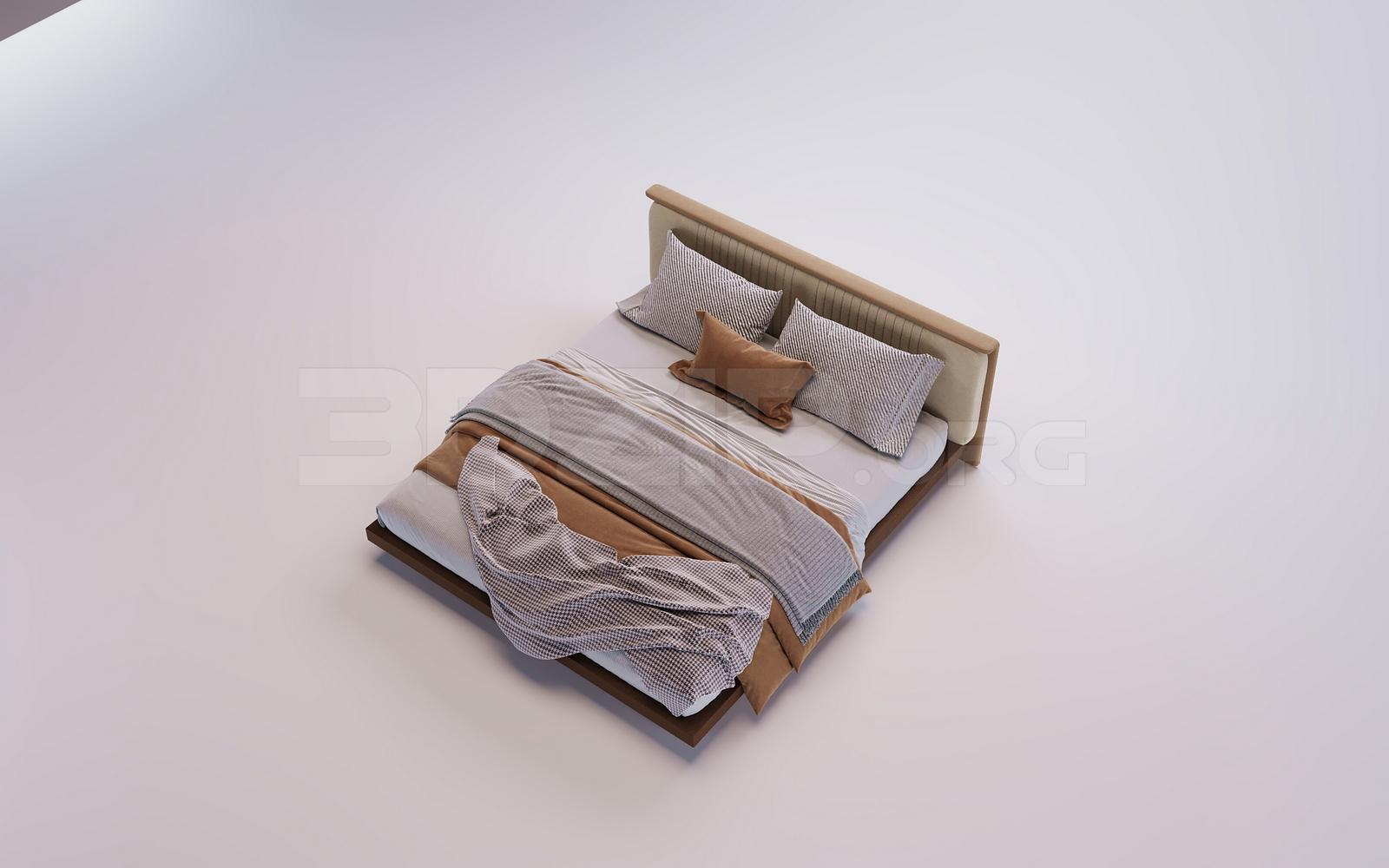Bed Model for Interior Design