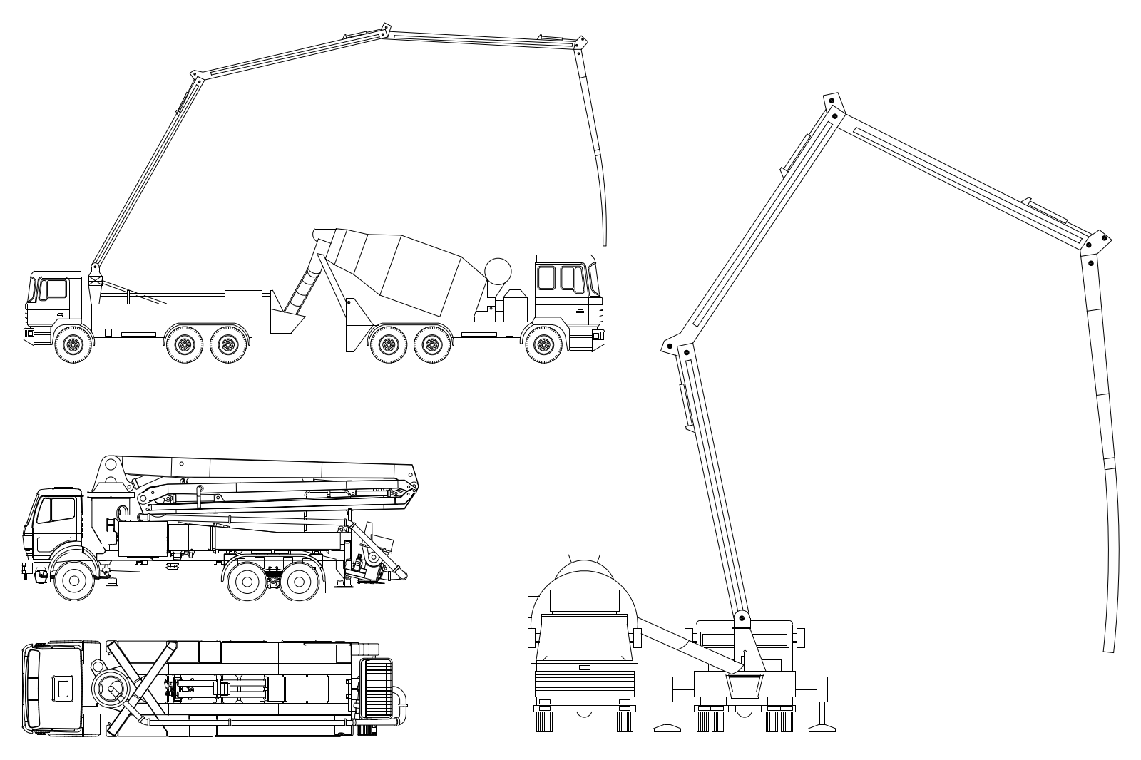 Concrete pump trucks