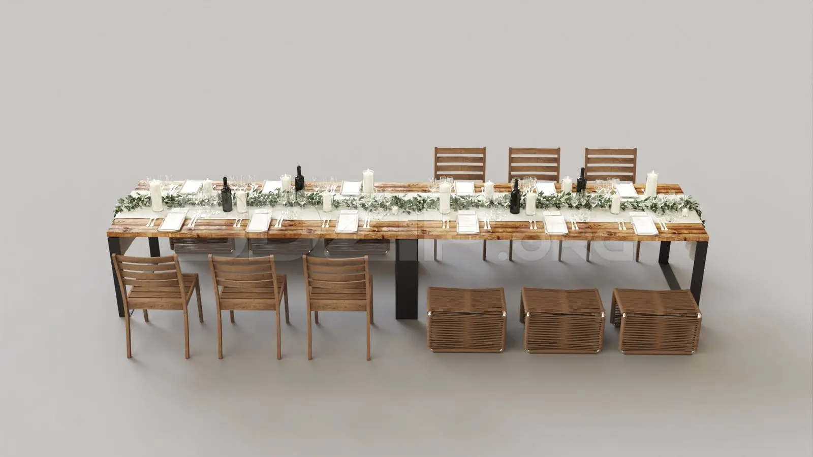 Dining Table And Chair — preview 1 (3dzip)
