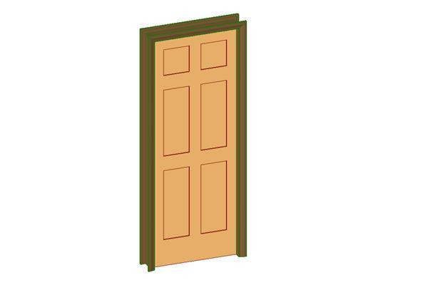 Int-Pocket-6 Panel-Colonial Reg Casing Door