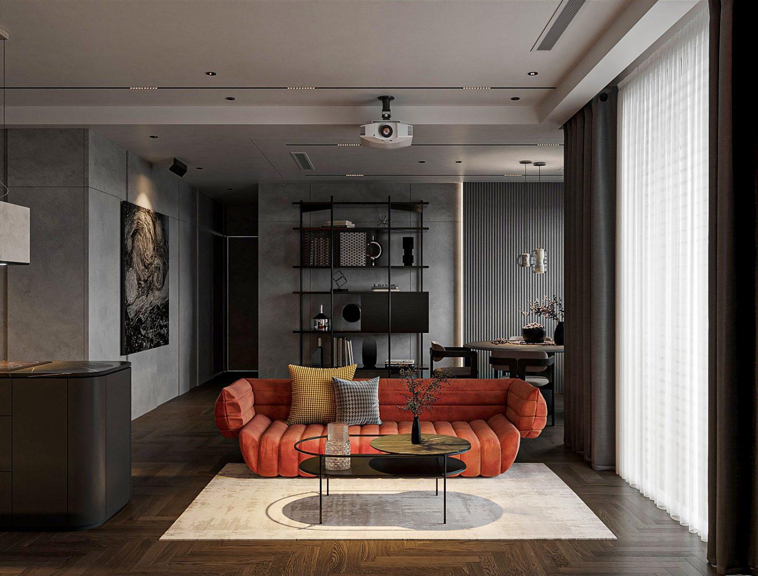 Living Room – Kitchen Interior