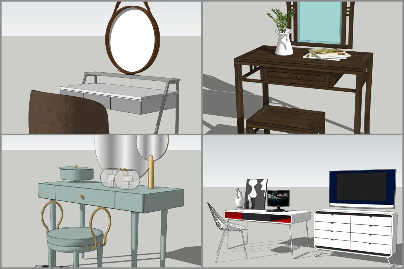 Combo Makeup Desk