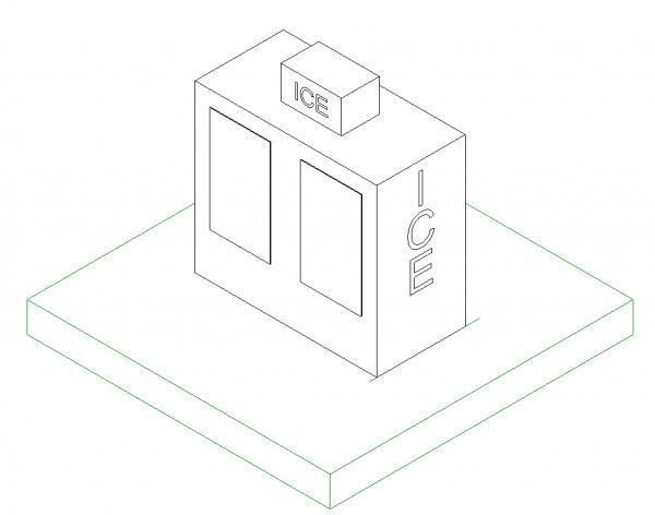 Polar Temp 750AD - Exterior Ice Freezer Machine