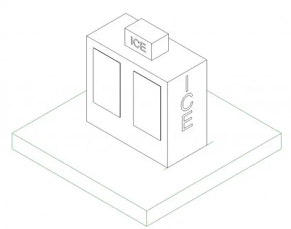 Polar Temp 750AD - Exterior Ice Freezer Machine