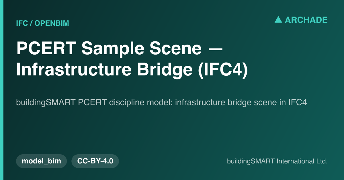 PCERT Sample Scene — Infrastructure Bridge (IFC4)