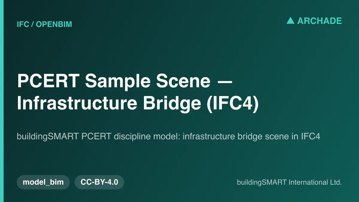PCERT Sample Scene — Infrastructure Bridge (IFC4)