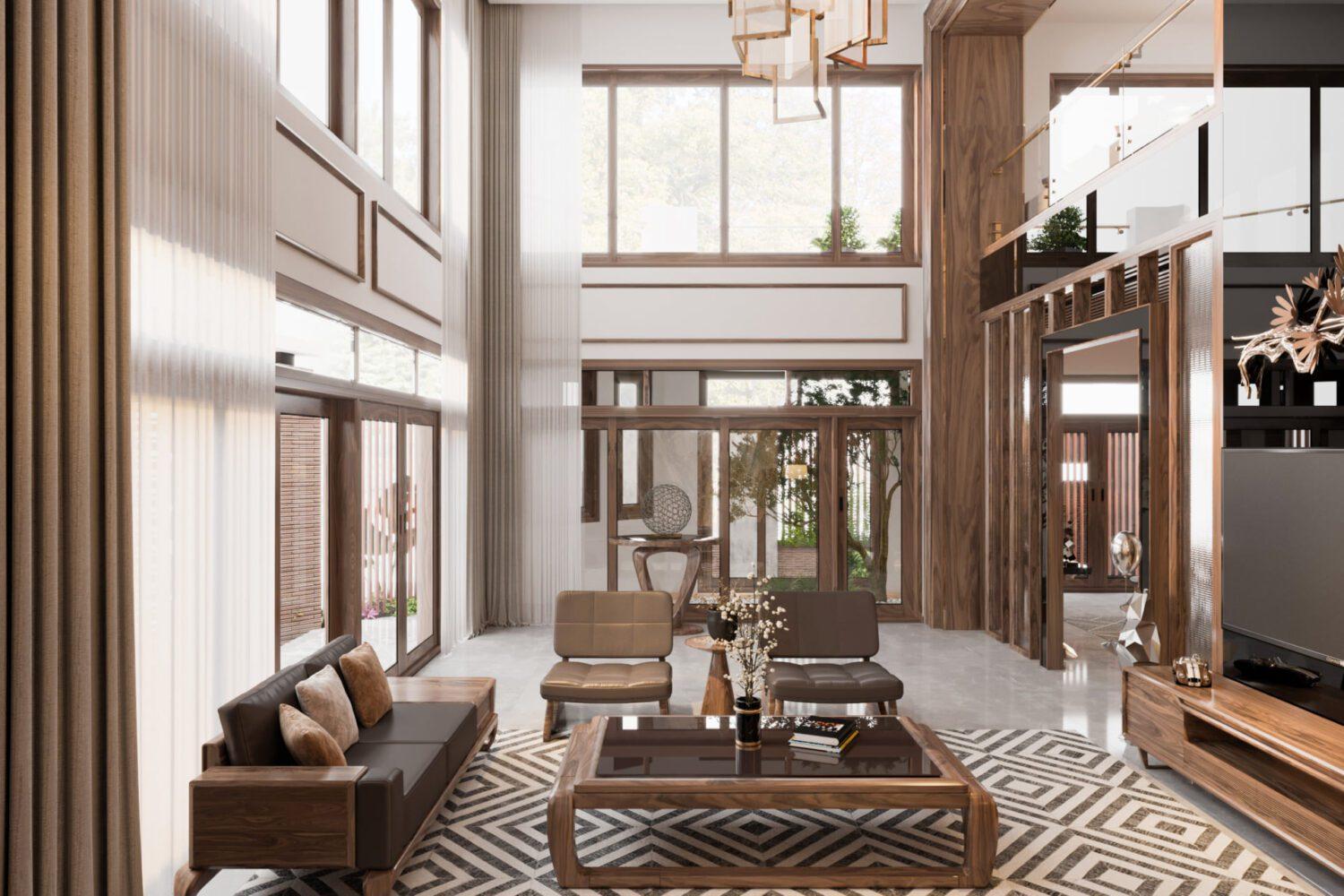 Living Room -Kitchen Interior — preview 1, by Phung Manh Ha (3dzip)