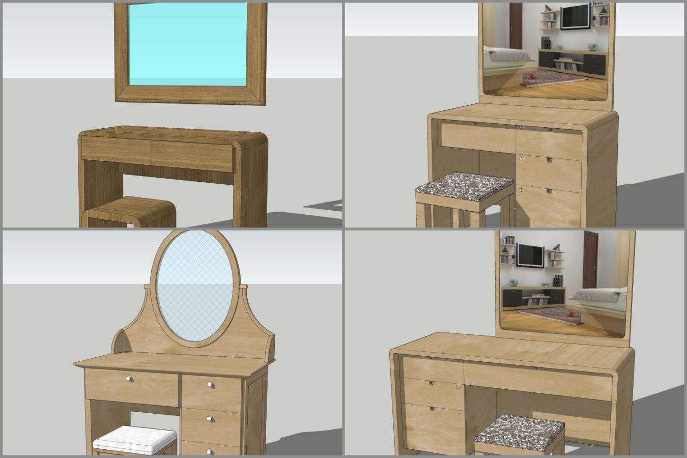 Combo Makeup Desk
