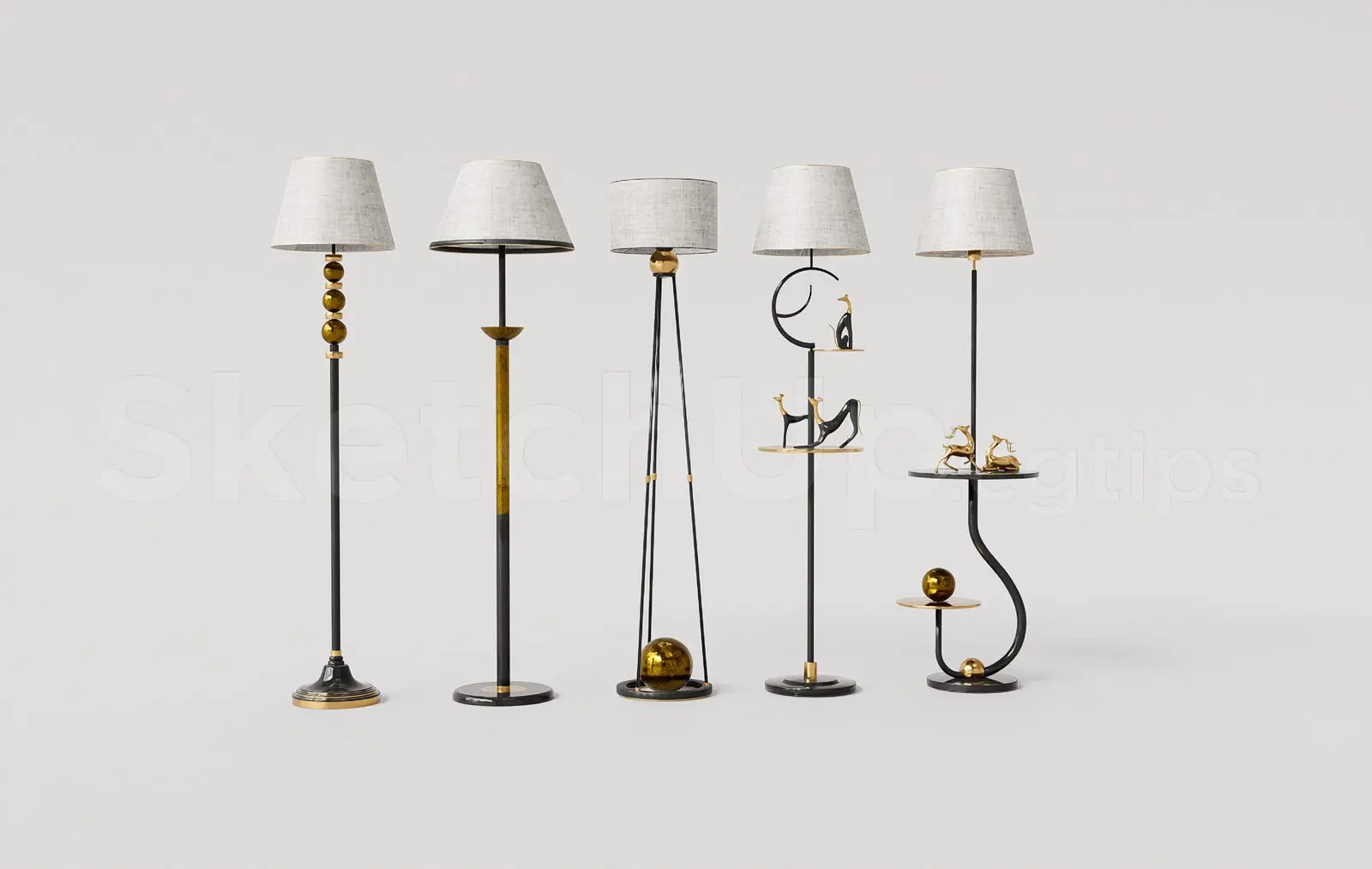 Floor Lamp Model Download for Interior Projects — preview 1 (cgtips)