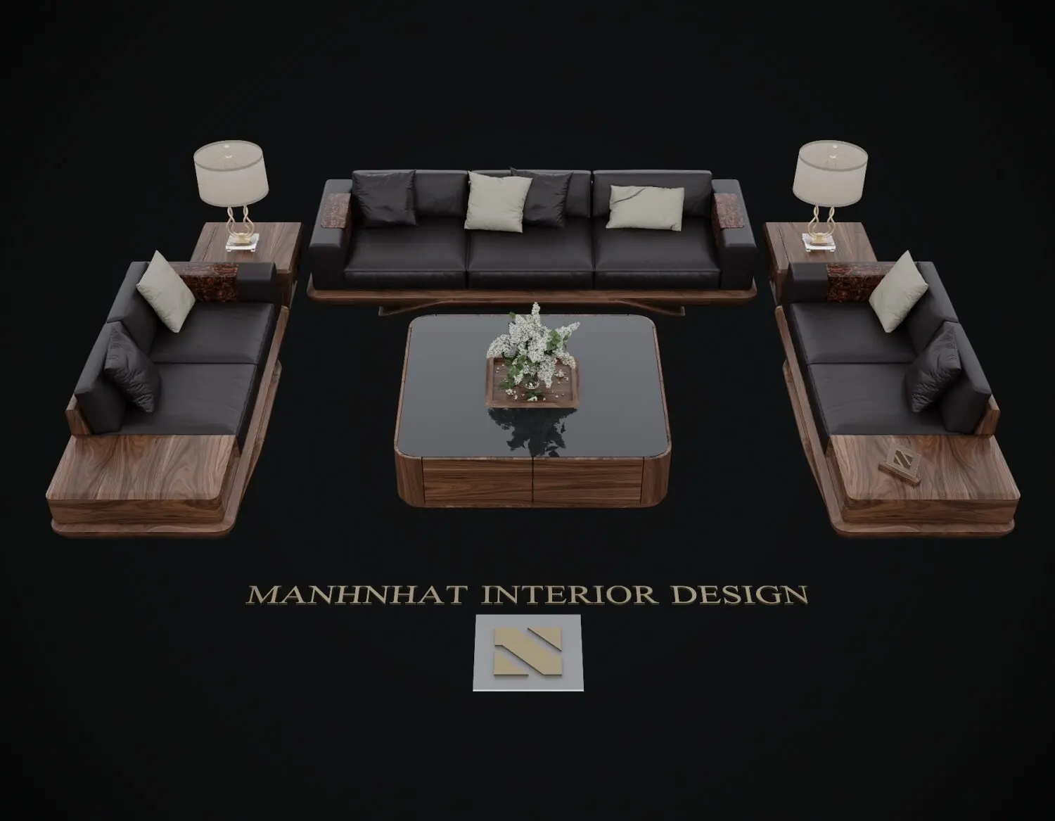 Sofa gỗ Óc Chó