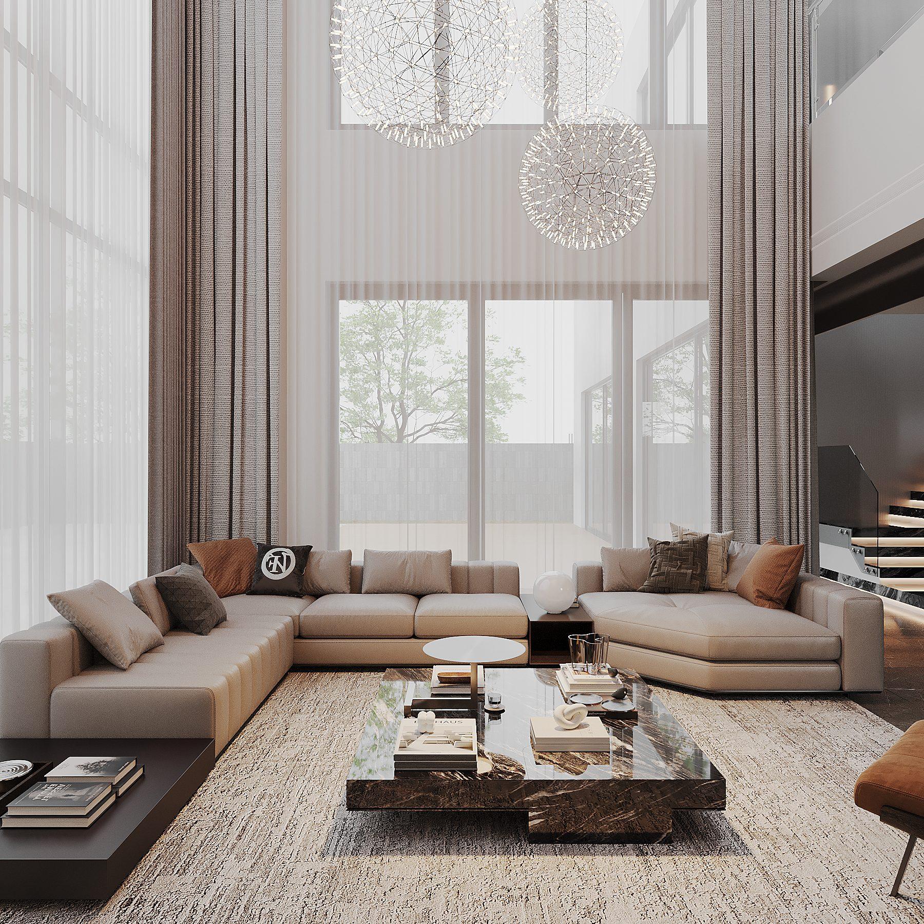 Living Room – Kitchen Interior