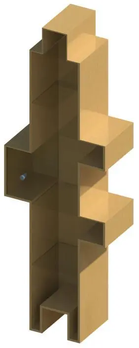 Puzzle shelf — preview 1, by Terrix W. (RevitCity, CC0)
