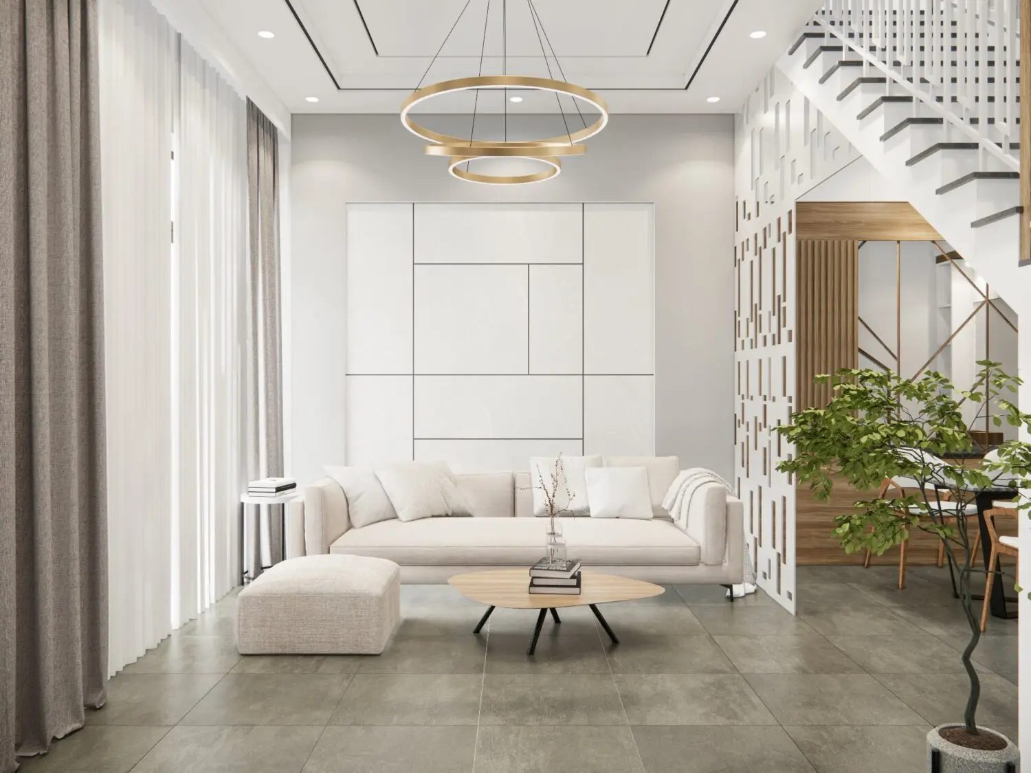 Living Room – Kitchen Interior