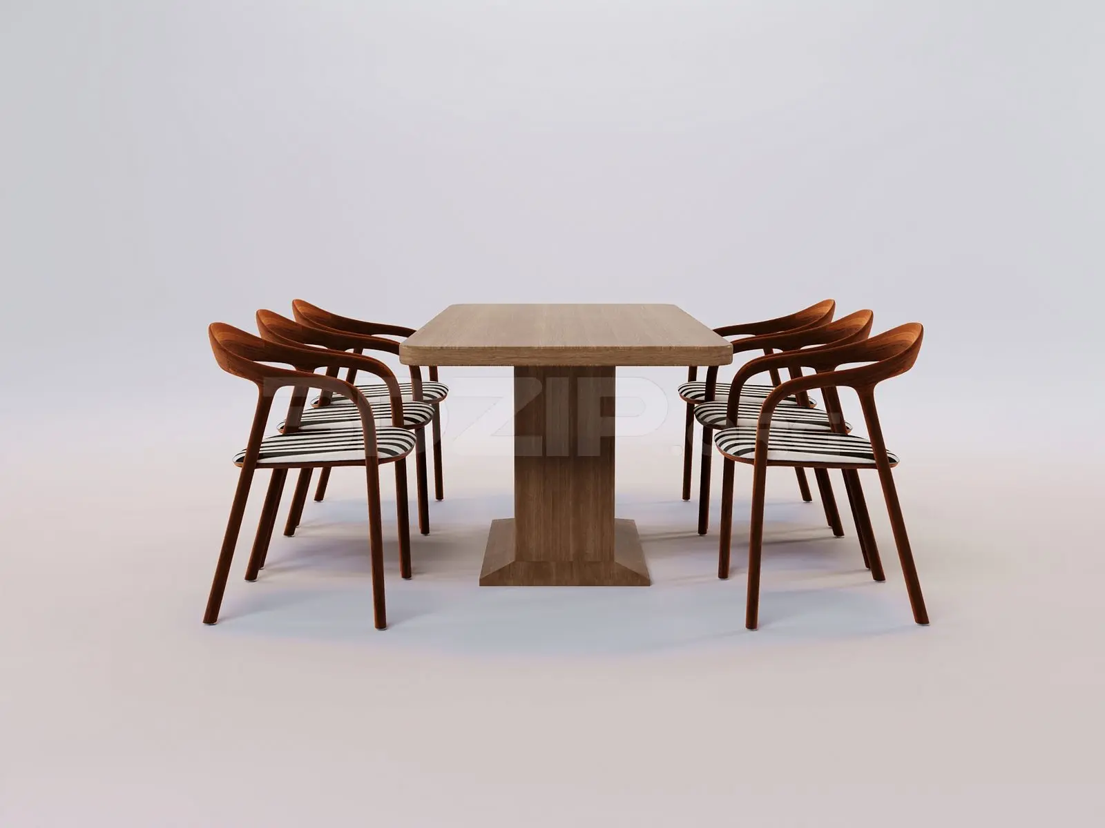 Dining Table And Chair — preview 1 (3dzip)
