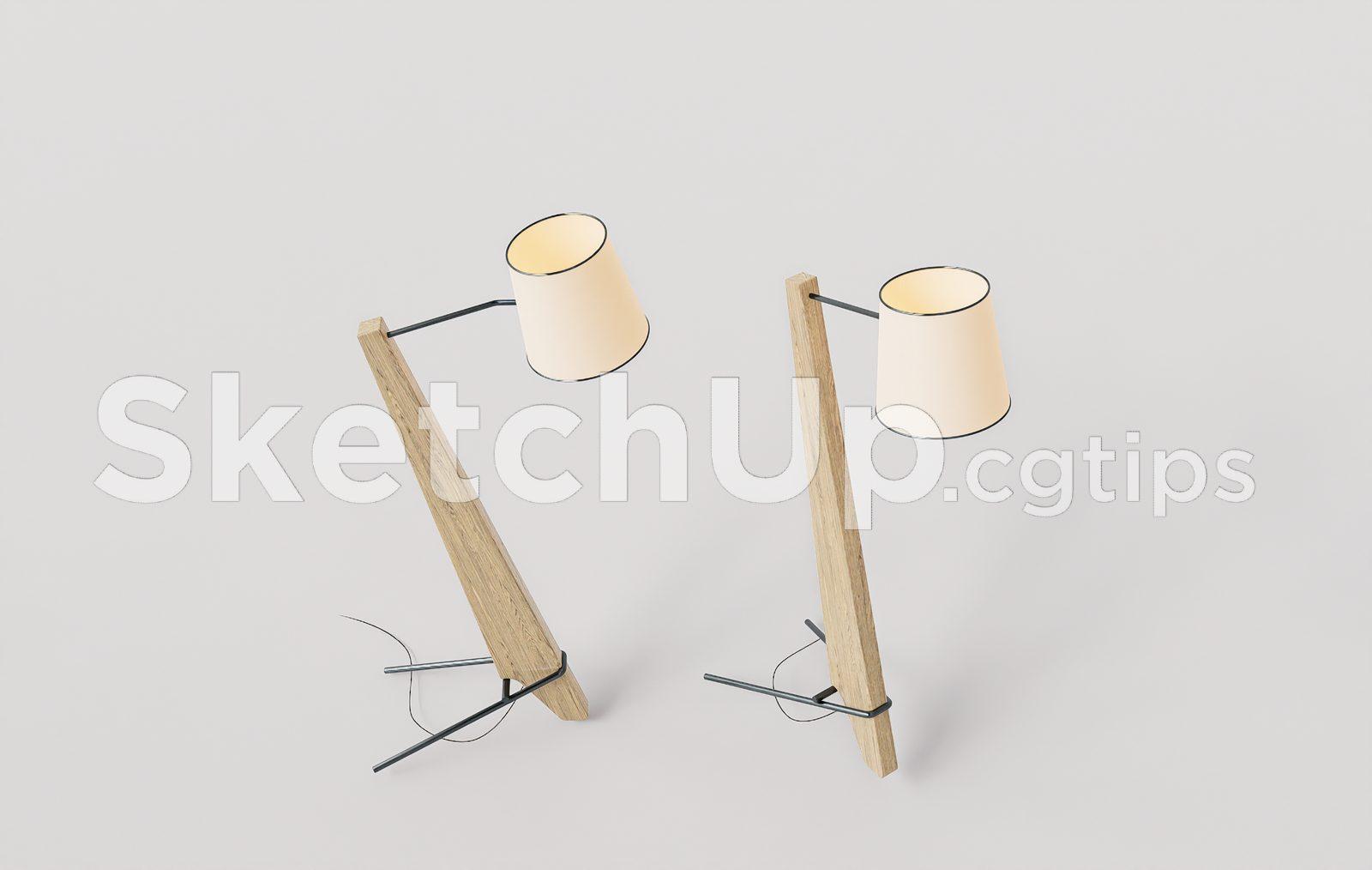 Floor Lamp Model for SketchUp – Interior Design Ready