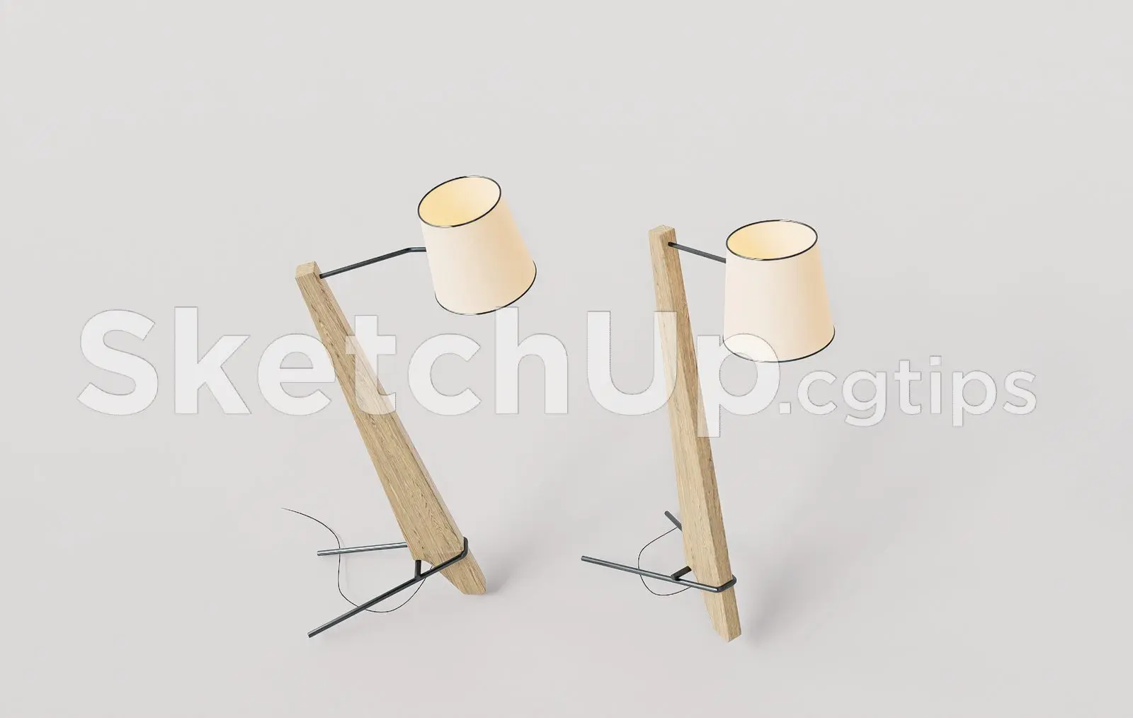 Floor Lamp Model for SketchUp – Interior Design Ready