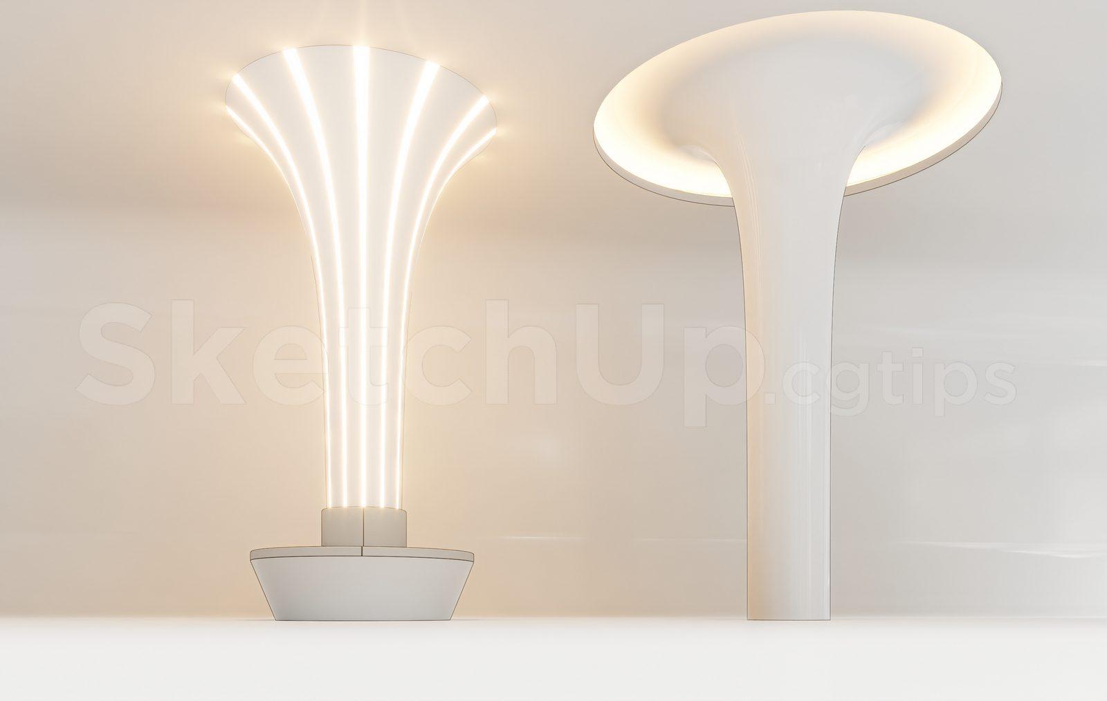 Modern Luxury Interior Lighting Columns