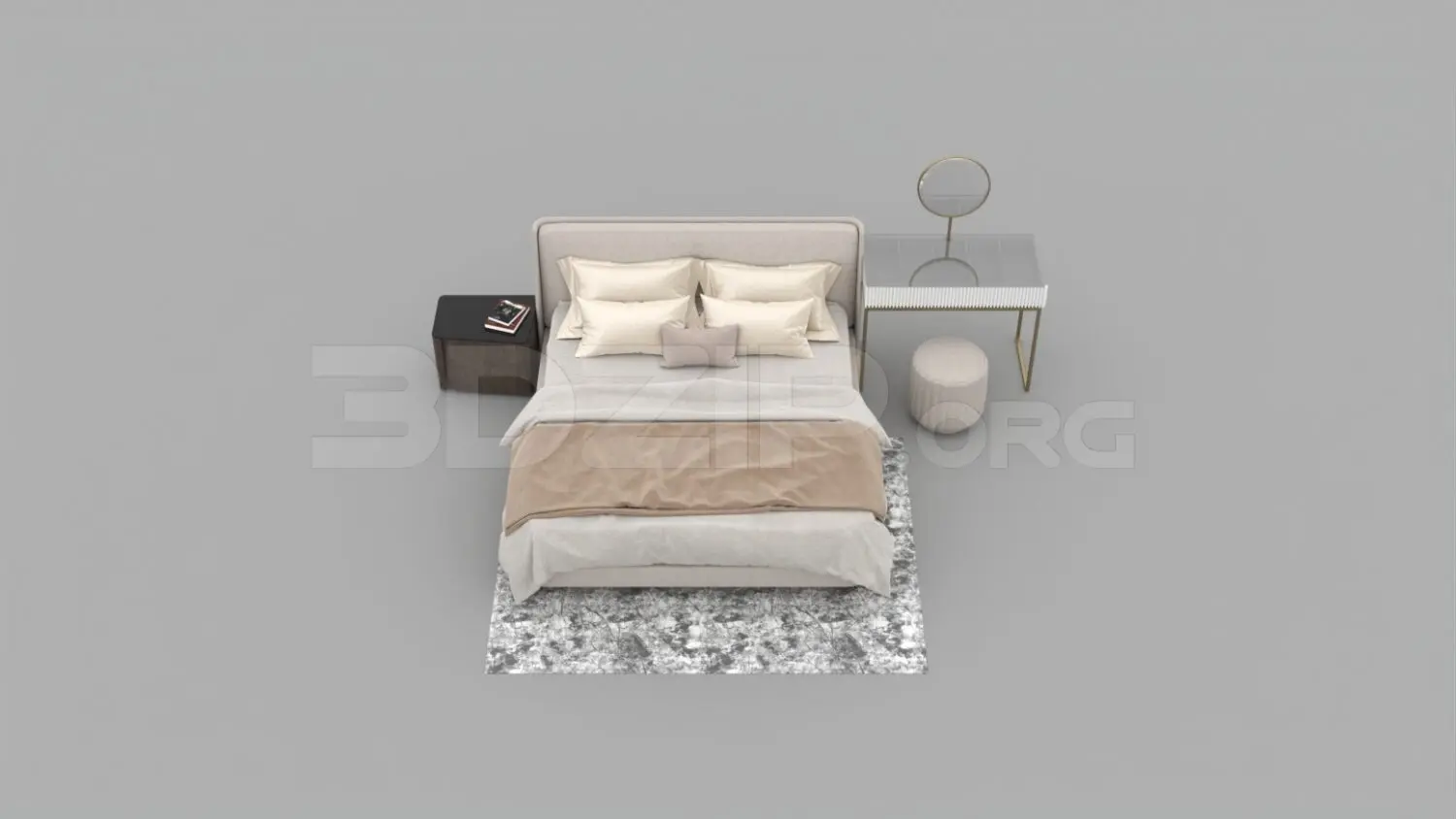 Bed — preview 1 (3dzip, CC0)