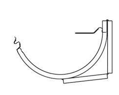 Lindab SSK 125 - Adjustable Gutter Bracket - 2D