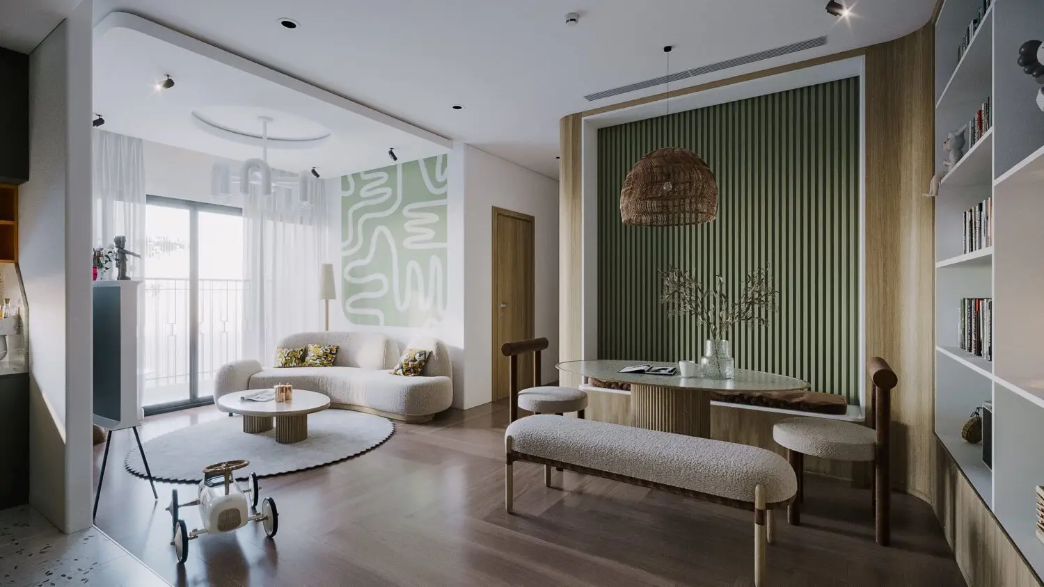 Living Room – Kitchen Interior