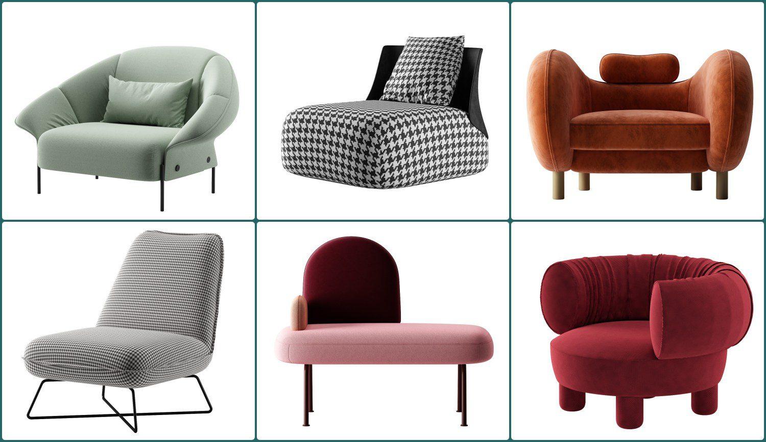 Sofa, Chair and Stool