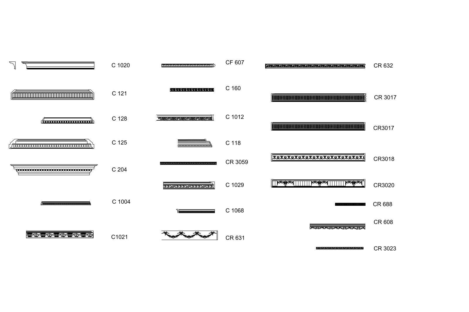 Cornices and moldings