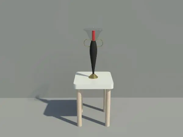 Tall Candlestick with vase — preview 1, by mfr55396 (RevitCity, CC0)